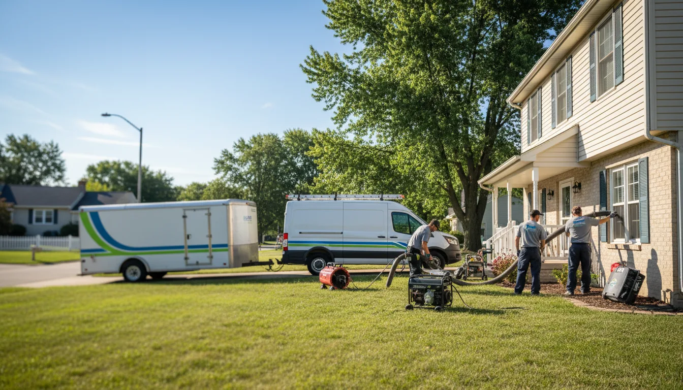 Flooded Basement Restoration And Cleanup With Repair in Elnora, IN near me